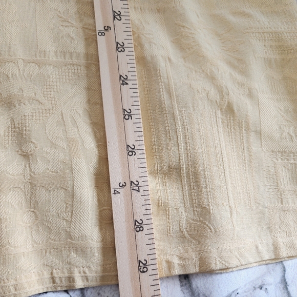 Mens Yellow Silk Palm Tree Button Down Shirt - Picture 6 of 7